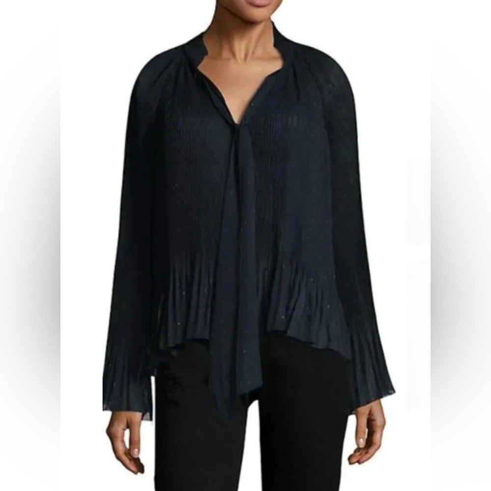 NEW with tags Derek Lam 10 Crosby blue pleated top